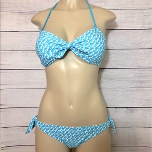 Gap Body Aqua Bikini Seahorse Pattern Medium